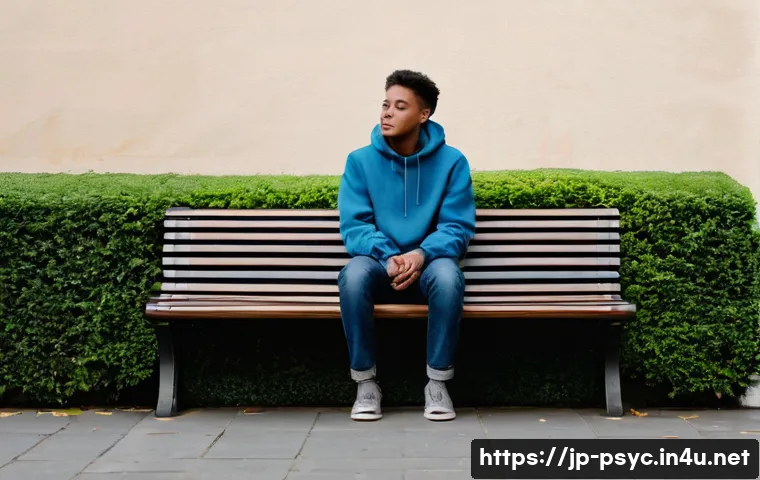 공황장애 응급처치법 - **A Moment of Self-Reassurance Amidst Overwhelm**
    A young adult, perhaps in their late teens or ...